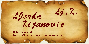 LJerka Kijanović vizit kartica